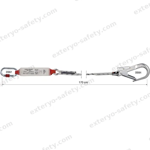 5030109 - SHOCK ABSORBER ROPE SINGLE 170 cm + 0981 + 0984, Assorbitore di energia C.A.M.P.