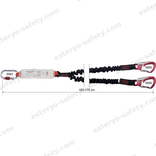 7030208 - SHOCK ABSORBER REWIND DOUBLE 120-175 cm + 0981 + 2x0995, Assorbitore di energia C.A.M.P.