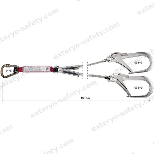 5040204 - SHOCK ABSORBER LIMITED ROPE DOUBLE 135 cm + 1176 + 2x098401, Assorbitore di energia C.A.M.P.