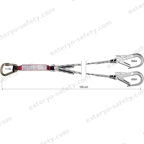 5040202 - SHOCK ABSORBER LIMITED ROPE DOUBLE 135 cm + 1176 + 2x0984, Assorbitore di energia C.A.M.P.