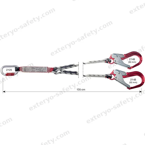 SHOCK ABSORBER LIMITED ROPE DOUBLE 135 cm + 2125 + 2x2148, Assorbitore di energia C.A.M.P.
