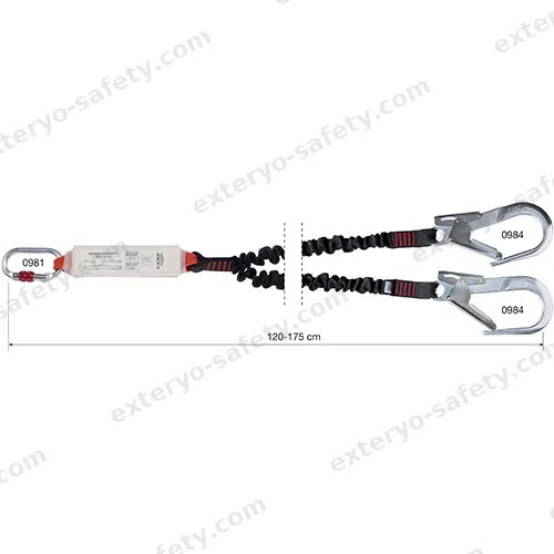 7030206 - SHOCK ABSORBER REWIND DOUBLE 120-175 cm + 0981 + 2x0984, Assorbitore di energia C.A.M.P.