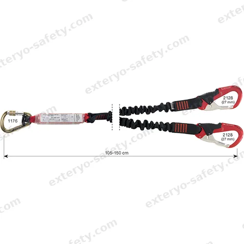 7040202 - SHOCK ABSORBER LIMITED REWIND DOUBLE 105-150 cm + 1176 + 2x2128, Assorbitore di energia C.A.M.P.