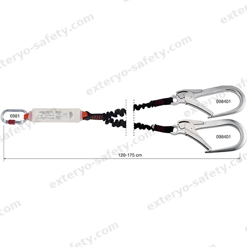 7030207 - SHOCK ABSORBER REWIND DOUBLE 120-175 cm + 0981 + 2x098401, Assorbitore di energia C.A.M.P.