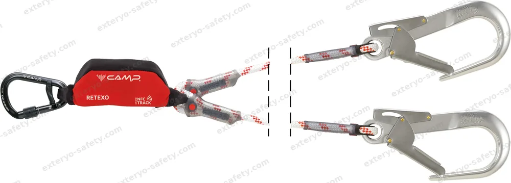 5050203 - RETEXO ROPE DOUBLE + 1176 + 2x0984 135 cm, Assorbitore di energia C.A.M.P.