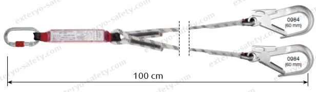 5040206 - SHOCK ABSORBER LIMITED ROPE DOUBLE + 0981 + 2x0984 100 cm, Assorbitore di energia C.A.M.P.