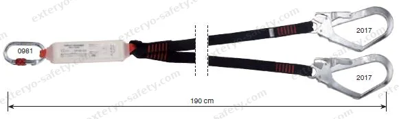 6030201 - SHOCK ABSORBER WEBBING DOUBLE 190 cm + 0981 + 2x2017, Assorbitore di energia C.A.M.P.