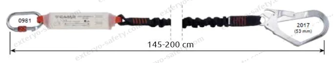 7030103 - SHOCK ABSORBER REWIND SINGLE + 0981 + 2017 145-200 cm, Assorbitore di energia C.A.M.P.