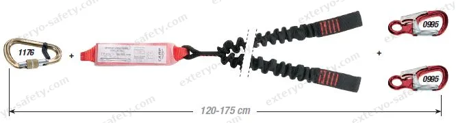 7030202 - SHOCK ABSORBER REWIND DOUBLE + 1176 + 2x0995 120-175 cm, Assorbitore di energia C.A.M.P.