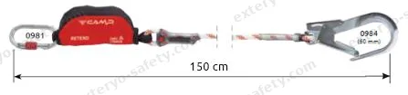 5050105 - RETEXO ROPE SINGLE + 0981 + 0984 150 cm, Assorbitore di energia C.A.M.P.
