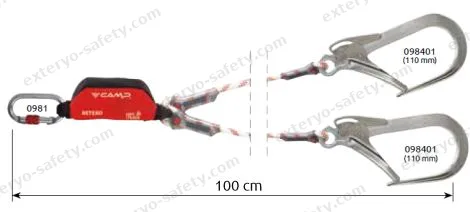 5050208 - RETEXO ROPE DOUBLE + 0981 + 2x098401 100 cm, Assorbitore di energia C.A.M.P.