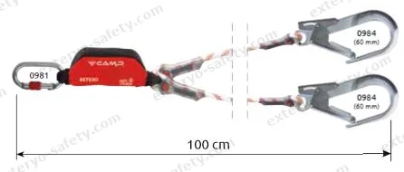 5050209 - RETEXO ROPE DOUBLE + 0981 + 2x0984 100 cm, Assorbitore di energia C.A.M.P.
