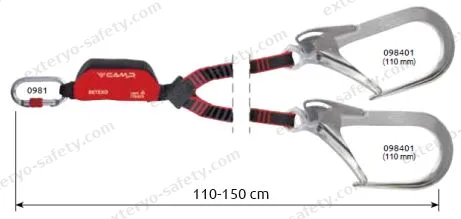 7050208 - RETEXO REWIND DOUBLE + 0981 + 2x098401 110-150 cm, Assorbitore di energia C.A.M.P.