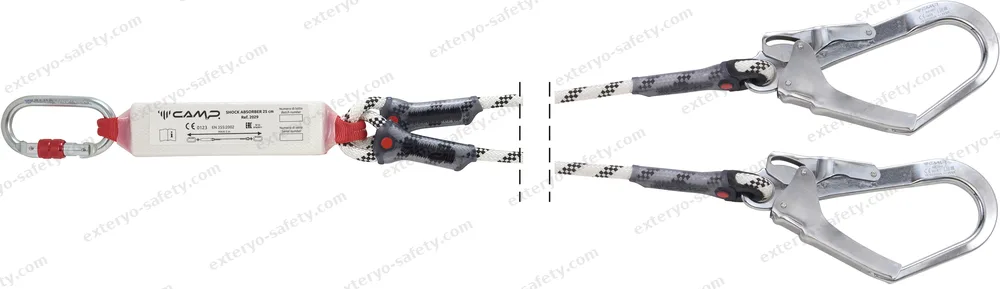 5030201 - SHOCK ABSORBER ROPE DOUBLE 190 cm + 0981 + 2x2017, Assorbitore di energia C.A.M.P.